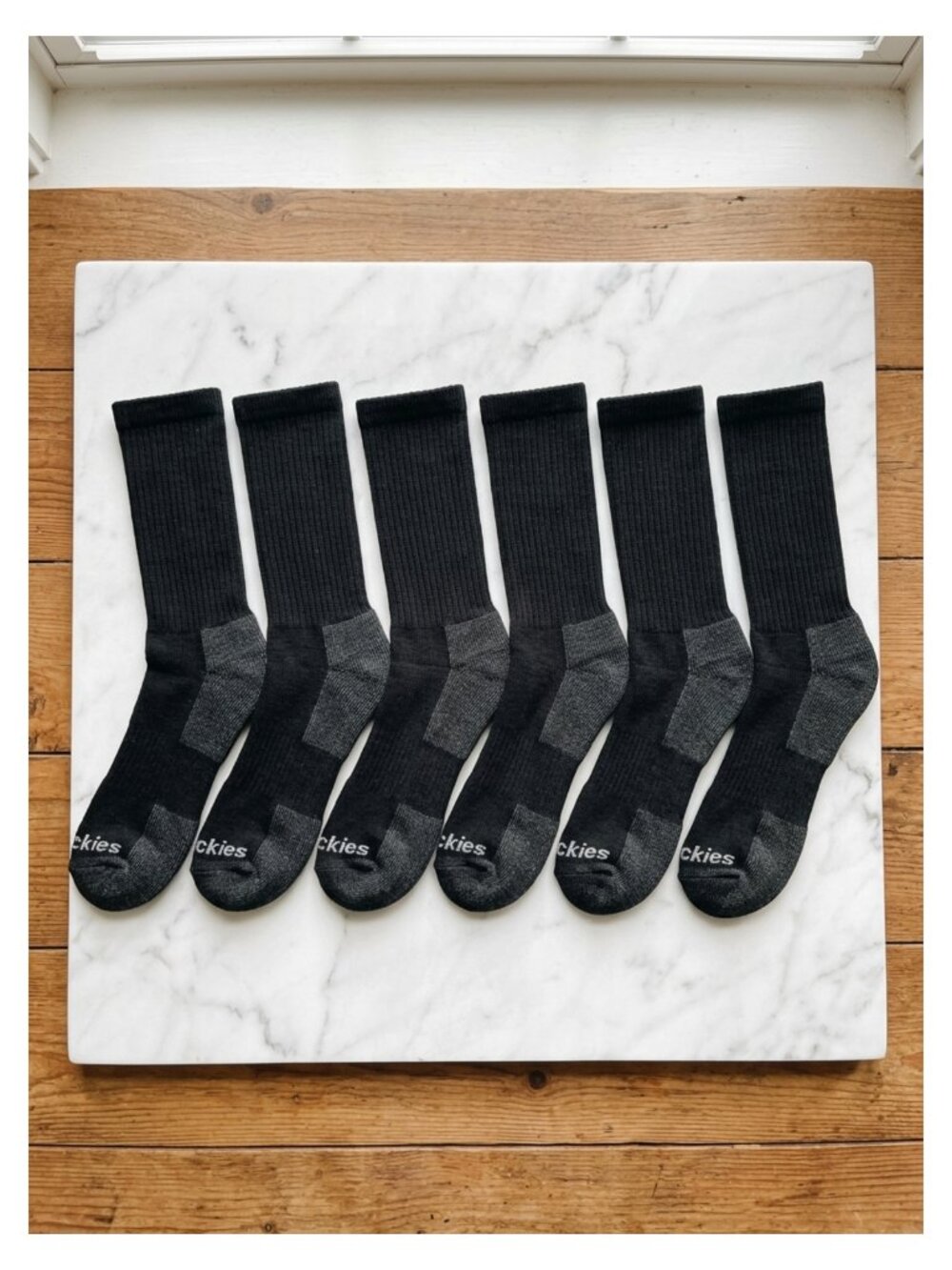 Men's Dri-Tech Moisture Control Crew Socks Arch Support 6 Pairs